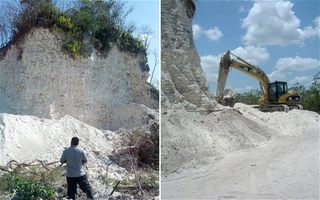 Illustration for article titled Idiot Construction Crew Demolishes 2,300-year-old Maya Pyramid